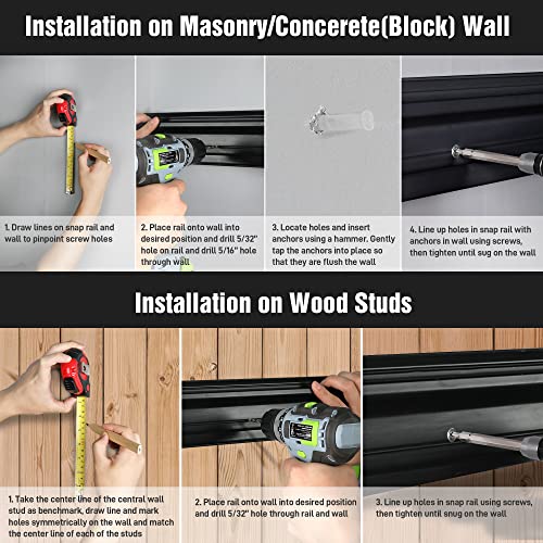 WORKPRO 64" Garage Tool Organizer Wall Mount with 8 | Garage Storage - Image 8