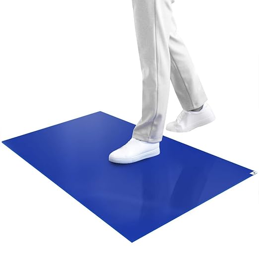 SATECH Sticky/Tacky/Adhesive Mat 18" x 36" White (Case of 4 Mats,30 Sheets Each) for Cleanroom Laboratory Hospital Construction Pets