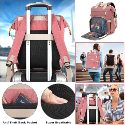 LTINVECK Knitting Bag Backpack,Yarn Storage Organizer - Image 6