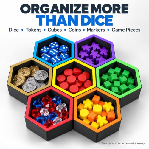 7 Pack Magnetic Hex Board Game Organizer Trays Stackable - Image 8