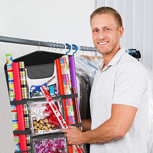 Hanging Double Sided Wrapping Paper Storage Organizer - Image 8