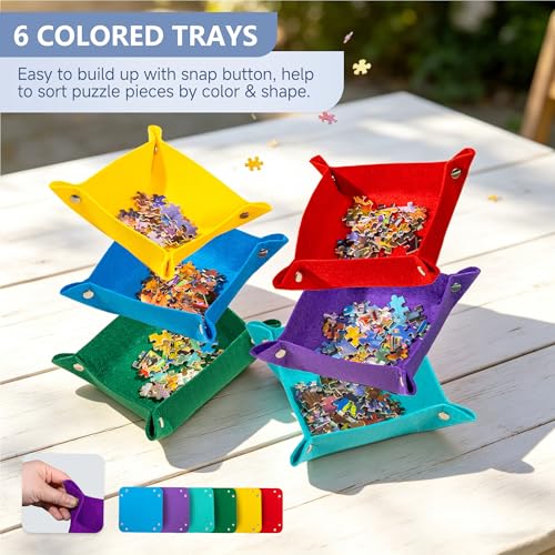 Tilting Jigsaw Puzzle Board with 2-in-1 Stand and Cover - Image 7