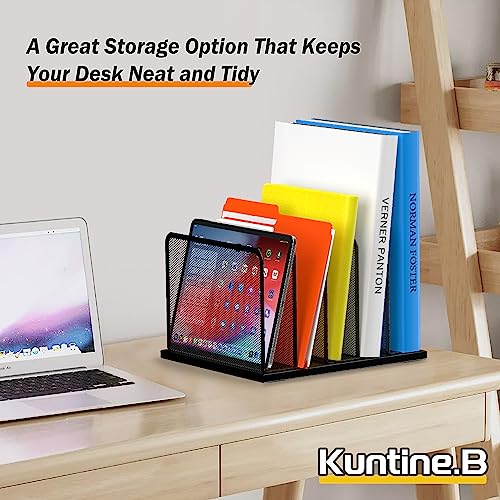 Kuntine.B Desk File Organizer Upright Mesh Desktop Organizer File - Image 8