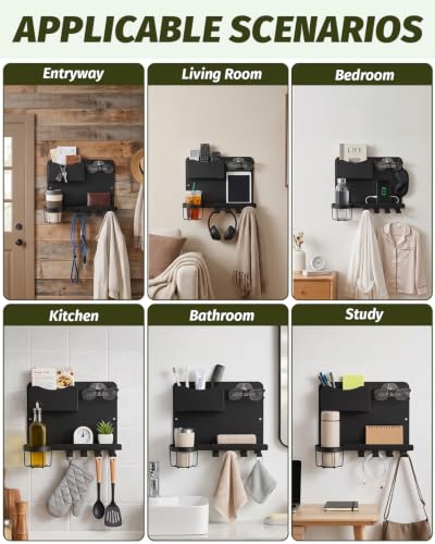 Bedside Wall Organizer, Metal Floating Bedside Shelf | All Products - Image 8