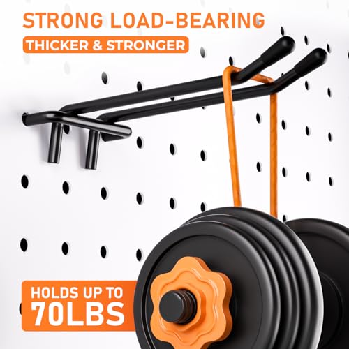 INCLY 176PCS Black Pegboard Hooks with Peg Locks, 1/4" Heavy Duty - Image 7