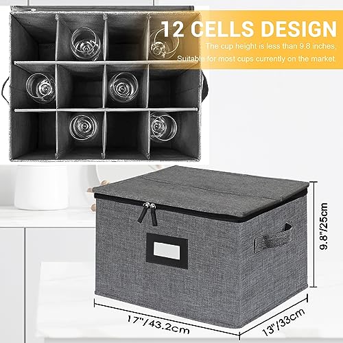 1-Pack Stemware Storage Cases, Wine Glass Storage Box - Image 8