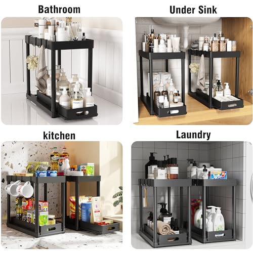 2 Pack Pull-Out Storage Organizers, Under Sink Organizer - Image 7