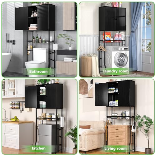 Over The Toilet Storage Cabinet - 2-Door Design Bathroom - Image 7