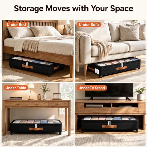 Under Bed Storage with Wheels, 2 Pack - Image 7