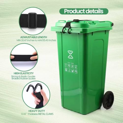 Trash Can Lid Lock Strap for Raccoons & Animals, 28-96 Gallon - Image 8