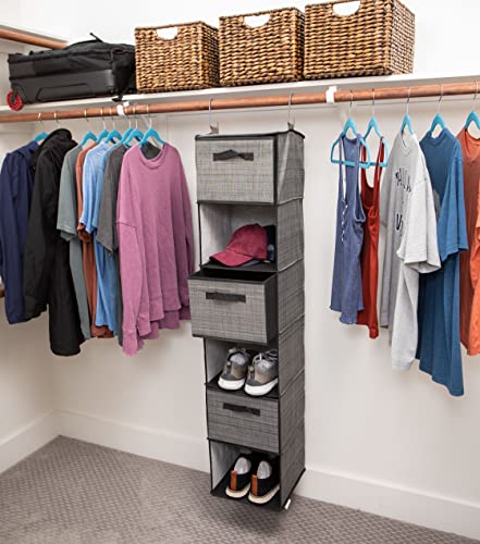 Internet's Best Hanging Closet Organizer with Drawers | 6 Shelf | - Image 8