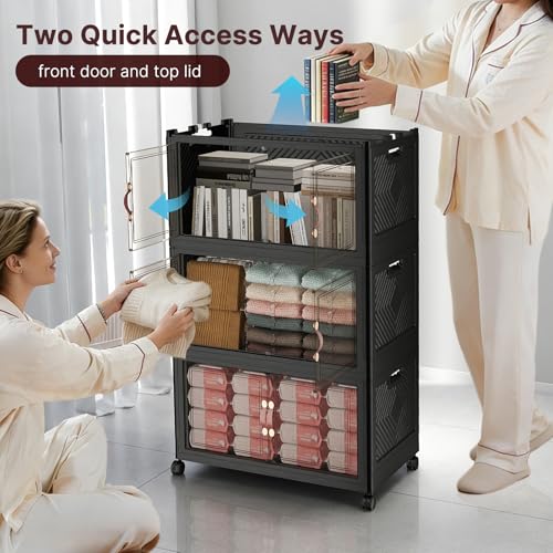 Stackable Storage Bins with Lids, 550QT Lockable Storage Cabinet - Image 7