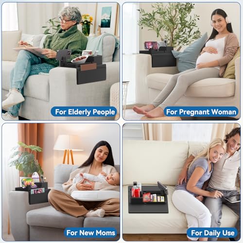 Couch Arm Tray Silicone Couch Arm Cup Holder Wide Sofa - Image 7