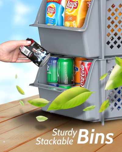 Skywin Stackable Storage Bins Open Front for Pantry - Image 7