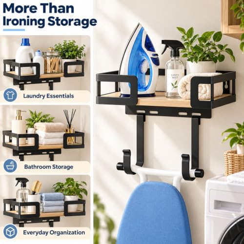 Ironing Board Hanger Wall Mount with Iron Holder for T and Y Legs - Image 8