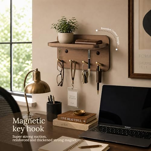 Key Holder Wall Mount, Solid Wood Key Holder for Wall - Image 8
