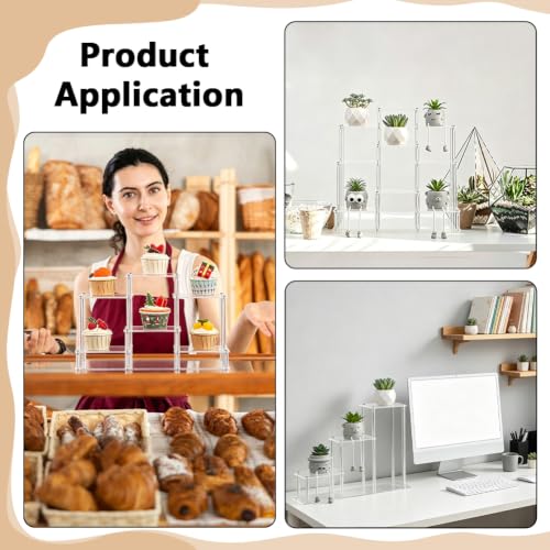 NBEADS 6-Tier Clear Action Figures Display Risers Stand Shelf - Image 7