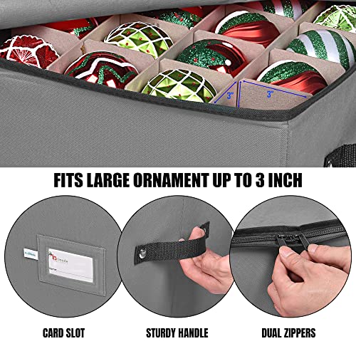 Christmas Ornament Storage Box, 4 Individual Trays Xmas - Image 7