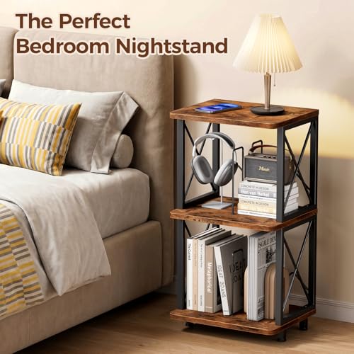 Portin Record Player Stand with Vinyl Storage 3-Tier - Image 8