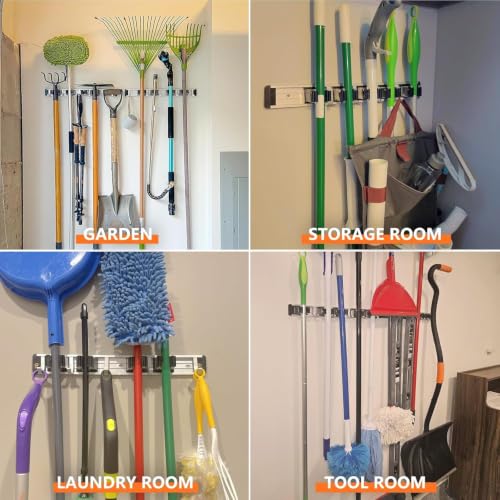 Broom Holder Wall Mount Mop Hanger Tools organizer | Home Organization - Image 7