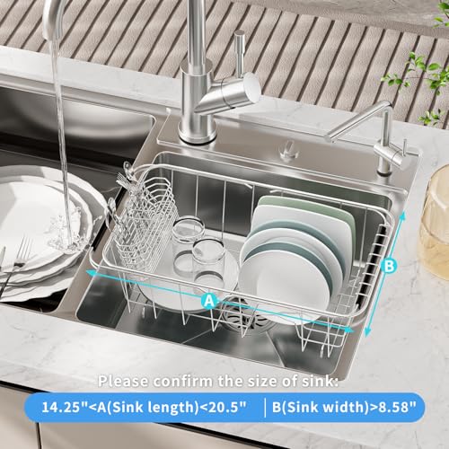 JAQ Over Sink Dish Drying Rack for Small Sink, Compact - Image 8