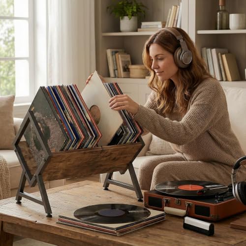 Vinyl Record Storage Holder, Space-Saving Album Organizer - Image 7