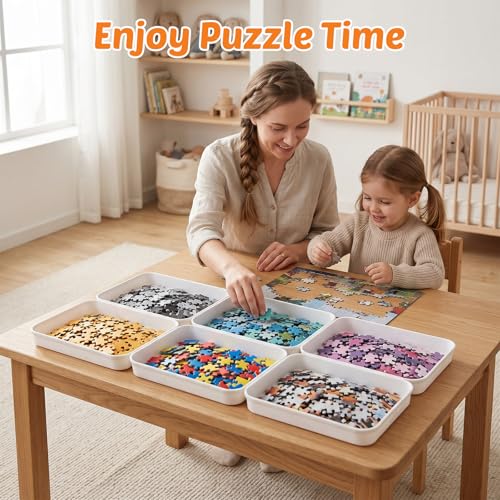 Puzzle Sorting Trays, 6 Pack Extra Large Stackable Trays - Image 8