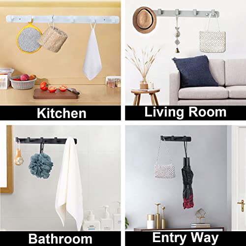 Coat Rack, Heavy Duty Stainless Steel 6 Tri Coat Hook Hanger - Image 7
