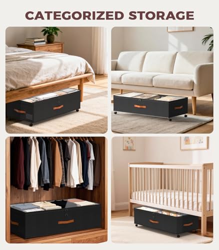 Under Bed Storage with Wheels, 35.5 inches Underbed - Image 8