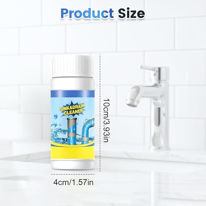 Sink and Drain Cleaner, Multi-functional Pipeline Dredging Agent, Sink Drain Cleaning Powder for Kitchen,Bathroom,Toilet,Pipe Maintenance (3)