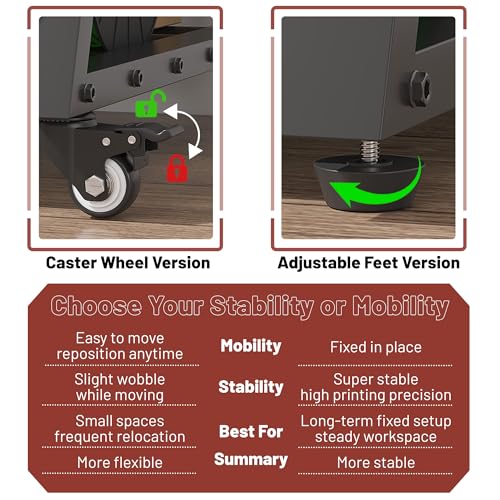 3D Printer Stand with Foldable Desktop & Fabric Drawer – - Image 7
