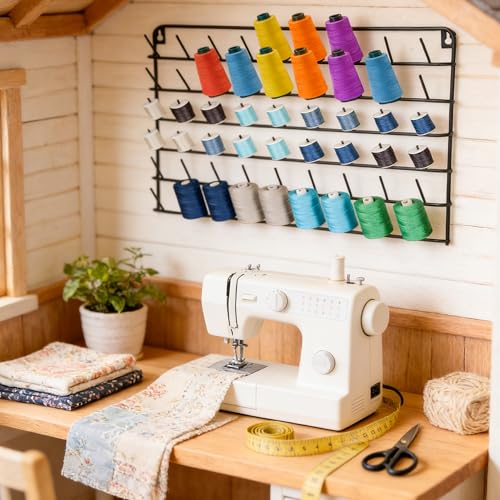 SIBAO 1 Pack Thread Holder Wall Mount - 54 Spools Wall - Image 7