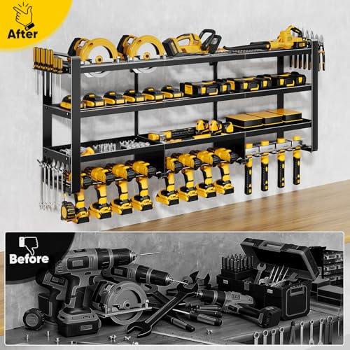 49" W Large Power Tool Organizer Wall Mount, 4 Layer Heavy - Image 7