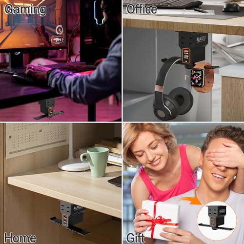 Multi-Function Desk Headphone Hanger Hook Gaming Office - Image 8