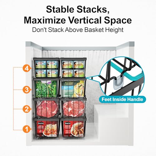 Freezer Organizer Bins - Small Storage Baskets for 7 - Image 7