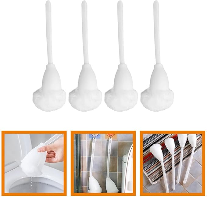 Bathroom Cleaning Brush 15.35 Inch Tub Brush with Ergonomic Handle for Stubborn Stain Removal Toilet Bowl Set of 4