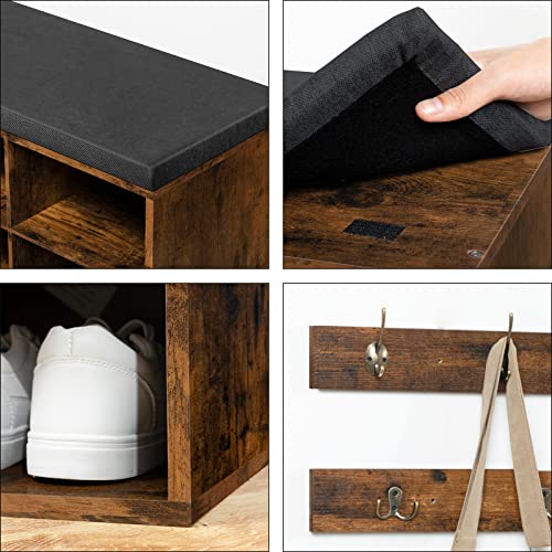 HOOBRO Shoe Storage Bench with Cushion, 39.4" L Entr | Home Organizati - Image 8