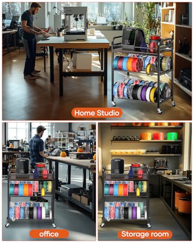 3D Printer Filament Storage Rack - Rolling Spool Holders - Image 7
