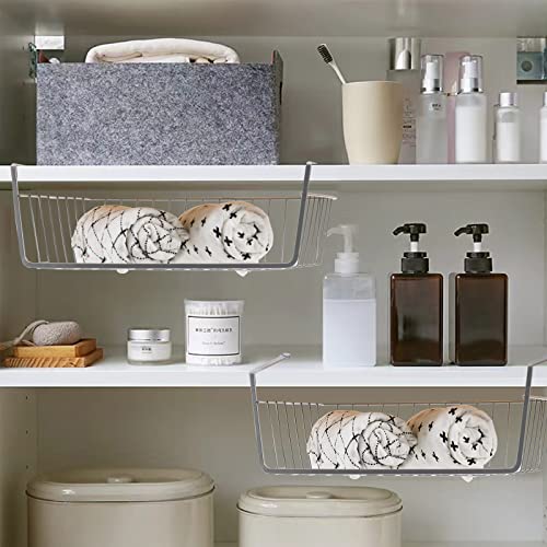 3 Pack Under Shelf Baskets, 15 x 10 x 5.5 Inch Slide - Image 7