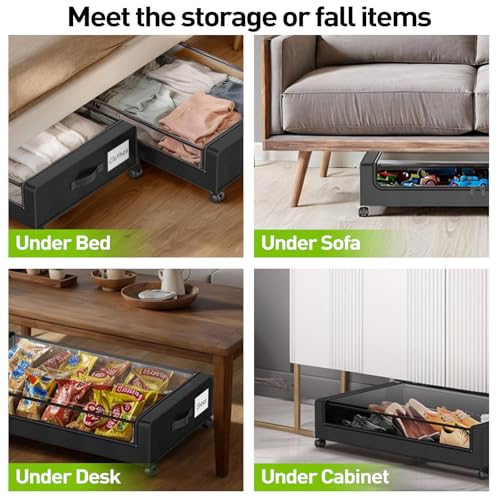 APSARAS USA Under Bed Storage with Wheels, Underbed - Image 8