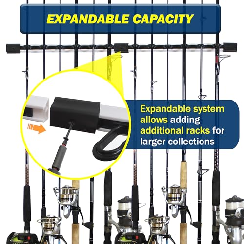Rush Creek Creations 6 Rod Fishing Pole Holder for Garage - Image 7