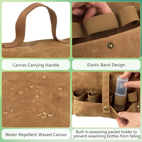 Portable Camping Spice Jars Organizer Kit with Storage Bag - Image 7
