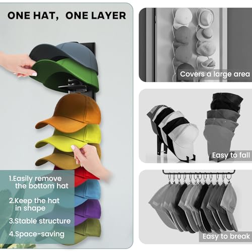 2Pack Upgraded 80% ABS Plastic Hat Organizer for Baseball - Image 8