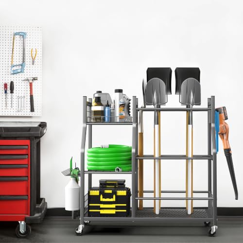 EVERHANGER Garden Tool Organizer Stand, Garage Tool Storage - Image 8