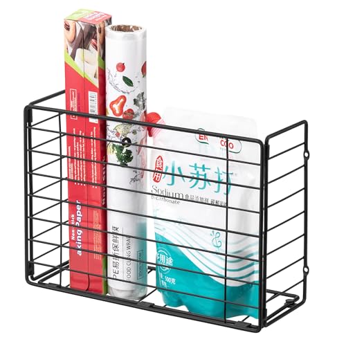 Lonian Wall Mounted Storage Basket, Black Metal Wire | All Products - Image 7