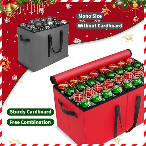 Christmas Ornament Storage Box, 8 Individual Trays with Handles - Image 8