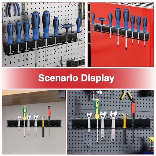 Heavy Duty Magnetic Metal Tool Holder - 18 Holes | Garage Storage - Image 8