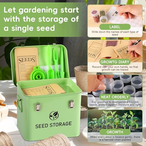 Seed Storage Organizer, Metal Seed Vault Bank Saving - Image 8