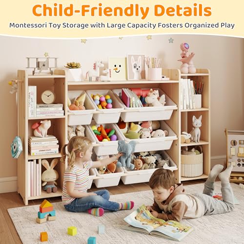 Toy Storage Organizer, Kids Bookshelf with 6 Shelves - Image 7