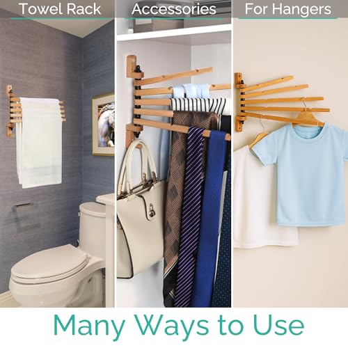 Swivel Towel Rack - Clothes Drying Rack Wall Mounted - Image 7